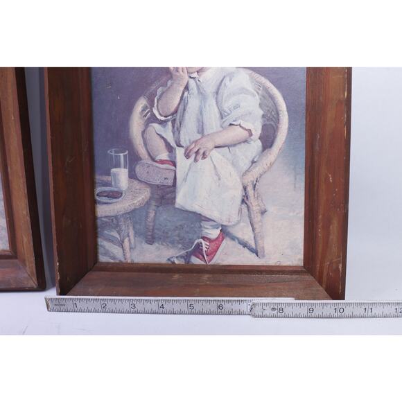 James Ingwersen, Gary and Gretchen, Prints, Framed, Set of Two, Boy reading, - Picture 5 of 5